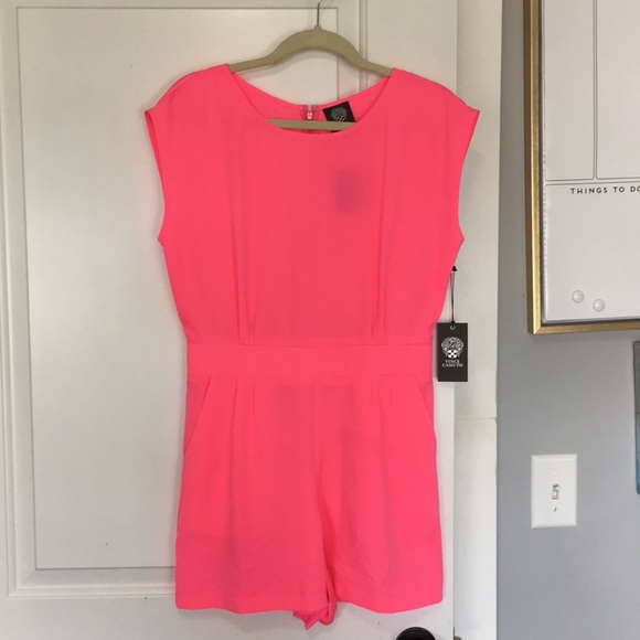 vince camuto pink jumpsuit